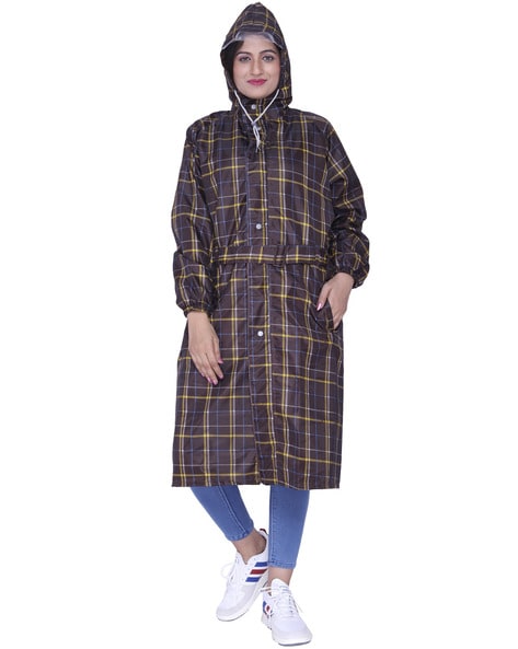 Checkered raincoat clearance