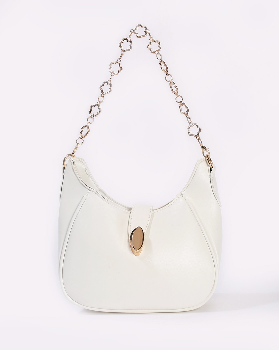 Buy DKNY Women White Solid Leather Shoulder Bag With Flap Online - 816931 |  The Collective