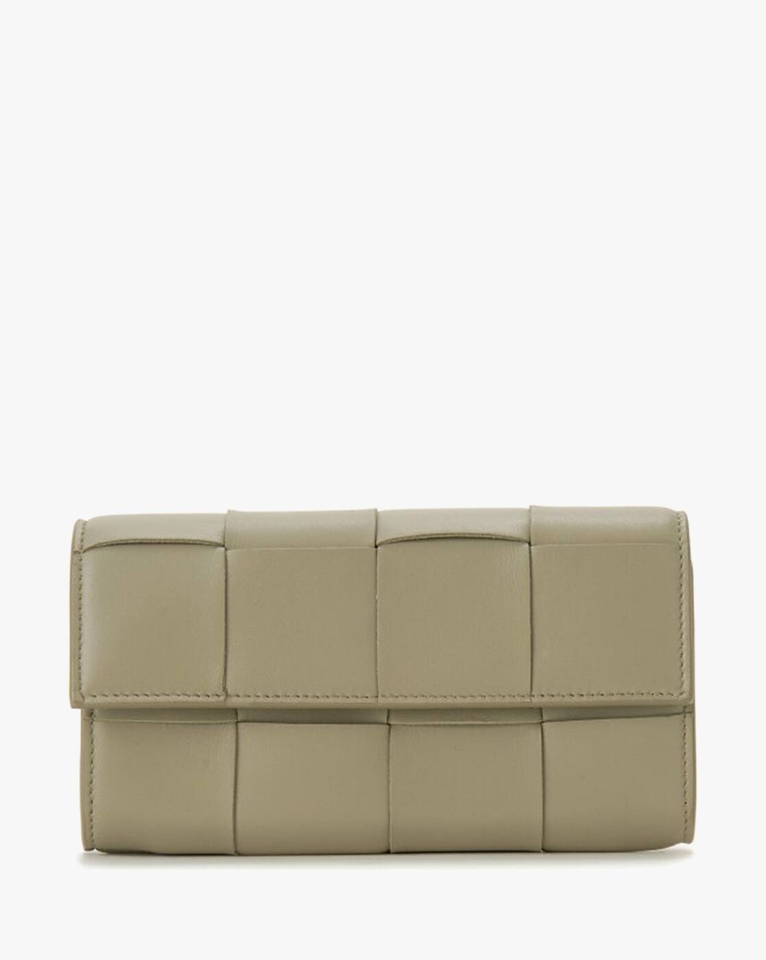 Buy BOTTEGA VENETA Cassette Large Flap Wallet | Brown Color