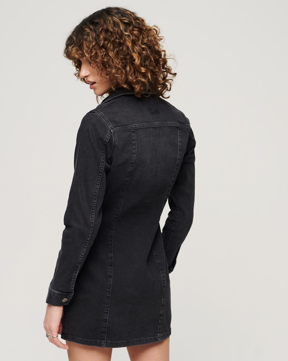 Karl Lagerfeld Jeans DARTED SHIRT DRESS - Denim dress - WASHED BLACK/black  denim - Zalando.co.uk