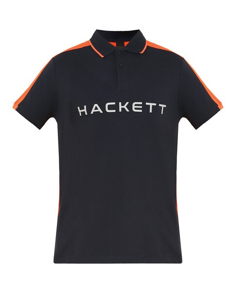 Buy Hackett London Colour block Regular Fit Polo T Shirt Navy