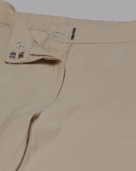 Buy Beige Trousers & Pants for Women by Outryt Online