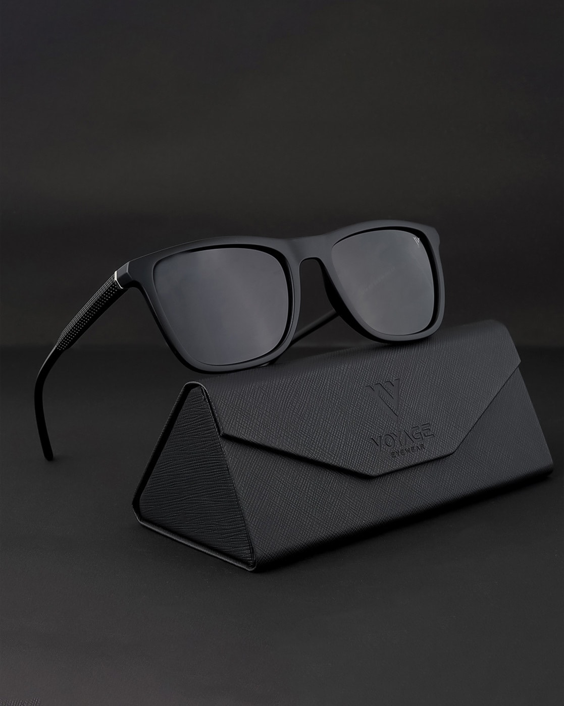 Buy Voyage Black Wayfarer Sunglasses (6509MG3831) Online