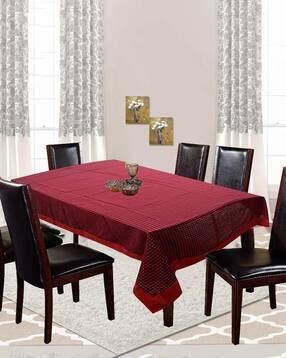 kuber industries Checkered Design 6 Seater Dining Table Cover 60" x 90"-picture-53