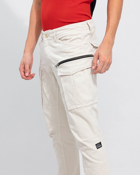 Canvas cargo trousers  White  Ladies  HM IN
