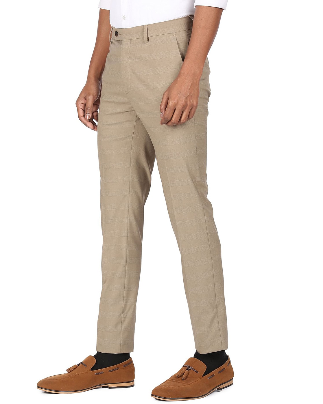 Buy Allen Solly Men Mid Rise Slim Fit Trousers - Trousers for Men 21995778  | Myntra