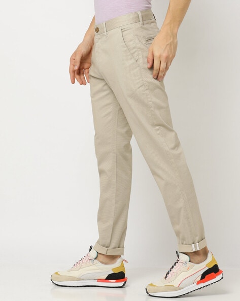 Flat front hot sale cropped trousers