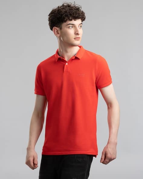 SUPERDRY Vintage Destroy Pique Regular Fit Polo T-Shirt