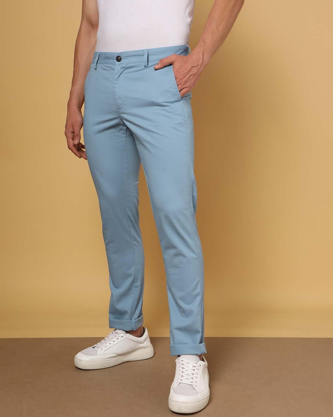 Buy Khaki Solid Slim Fit Trousers for Men Online at Killer Jeans  471571