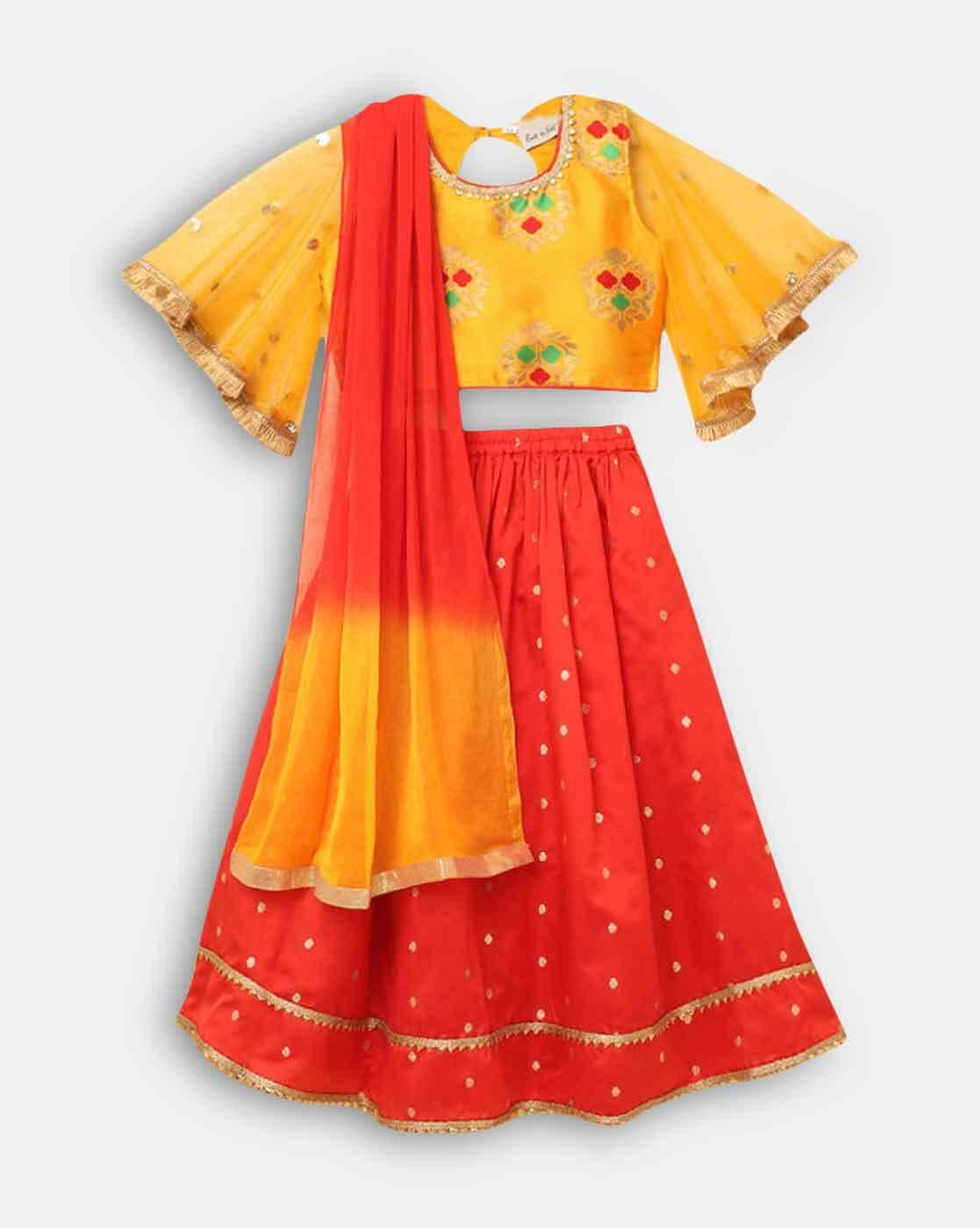 Buy Yellow Ethnic Wear Sets for Girls by HOPSCOTCH Online Ajio