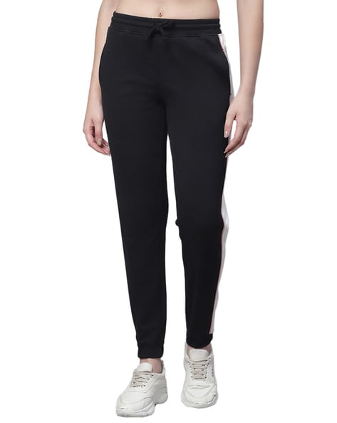 Black fitted joggers discount womens