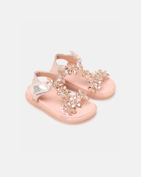 Buy Pink Sandals for Girls by HOPSCOTCH Online Ajio