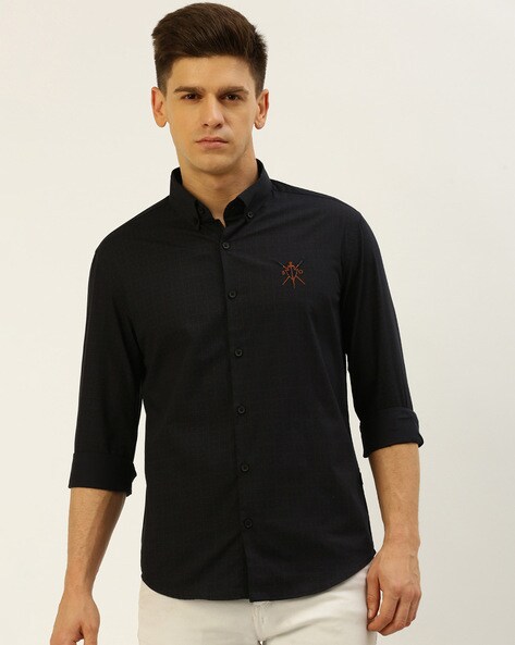 Buy Navy blue Shirts for Men by SHOWOFF Online