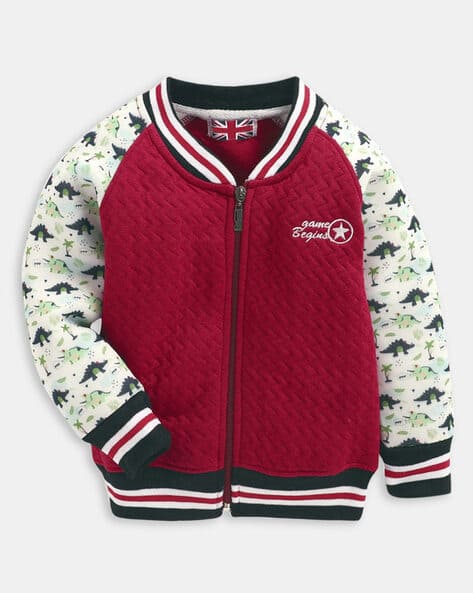 Graphic Print Bomber Jacket