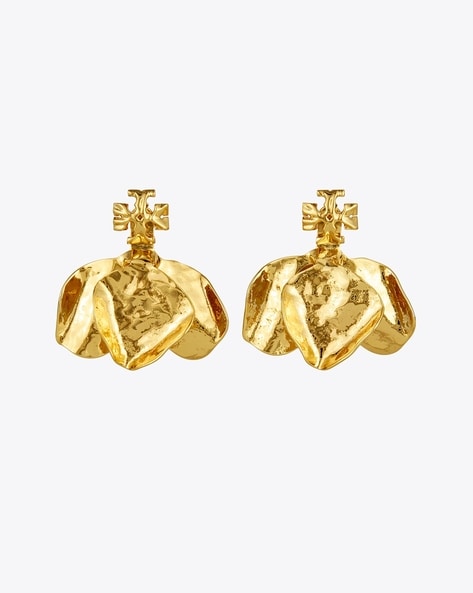 Buy TRIBE AMRAPALI Sterling Silver Citrine Trillion Drop Front Back Earrings  | Shoppers Stop