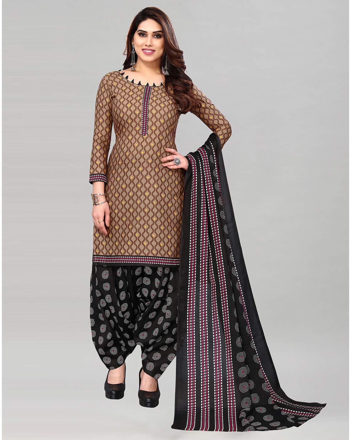 Buy Beige Dress Material for Women by KIMISHA Online | Ajio.com