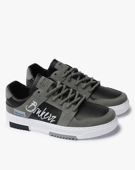 Black and store grey sneakers