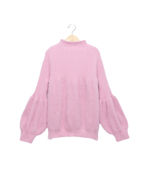 Sweater Dress with Bishop Sleeves