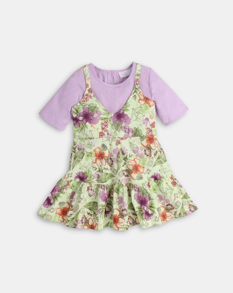 Buy Violet Dresses Frocks for Girls by HOPSCOTCH Online Ajio