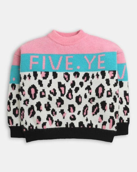 Printed Crew-Neck Sweater