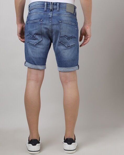 Replay Short Blauw shorts shop | Hans voortman