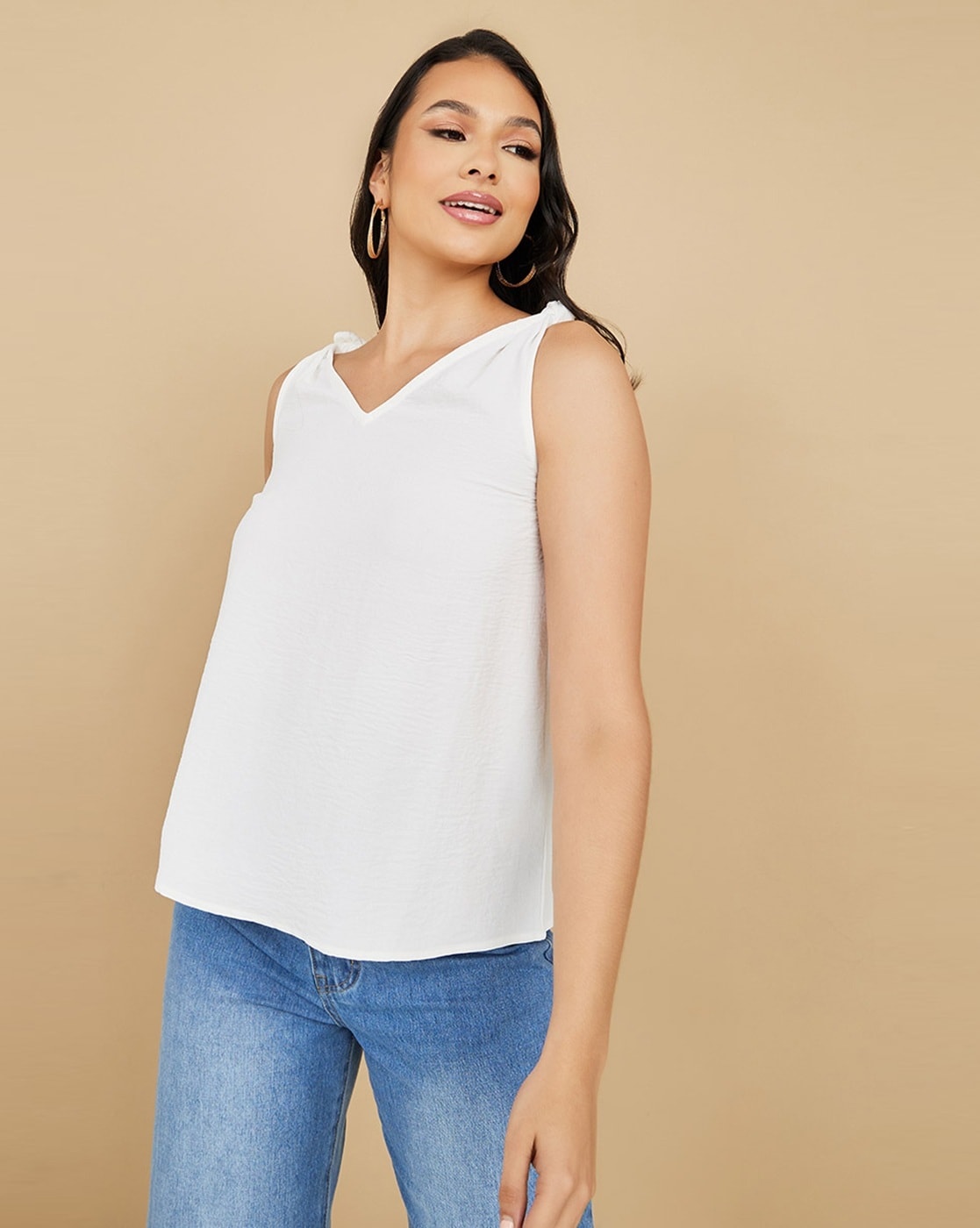 Buy White Tops for Women by Styli Online