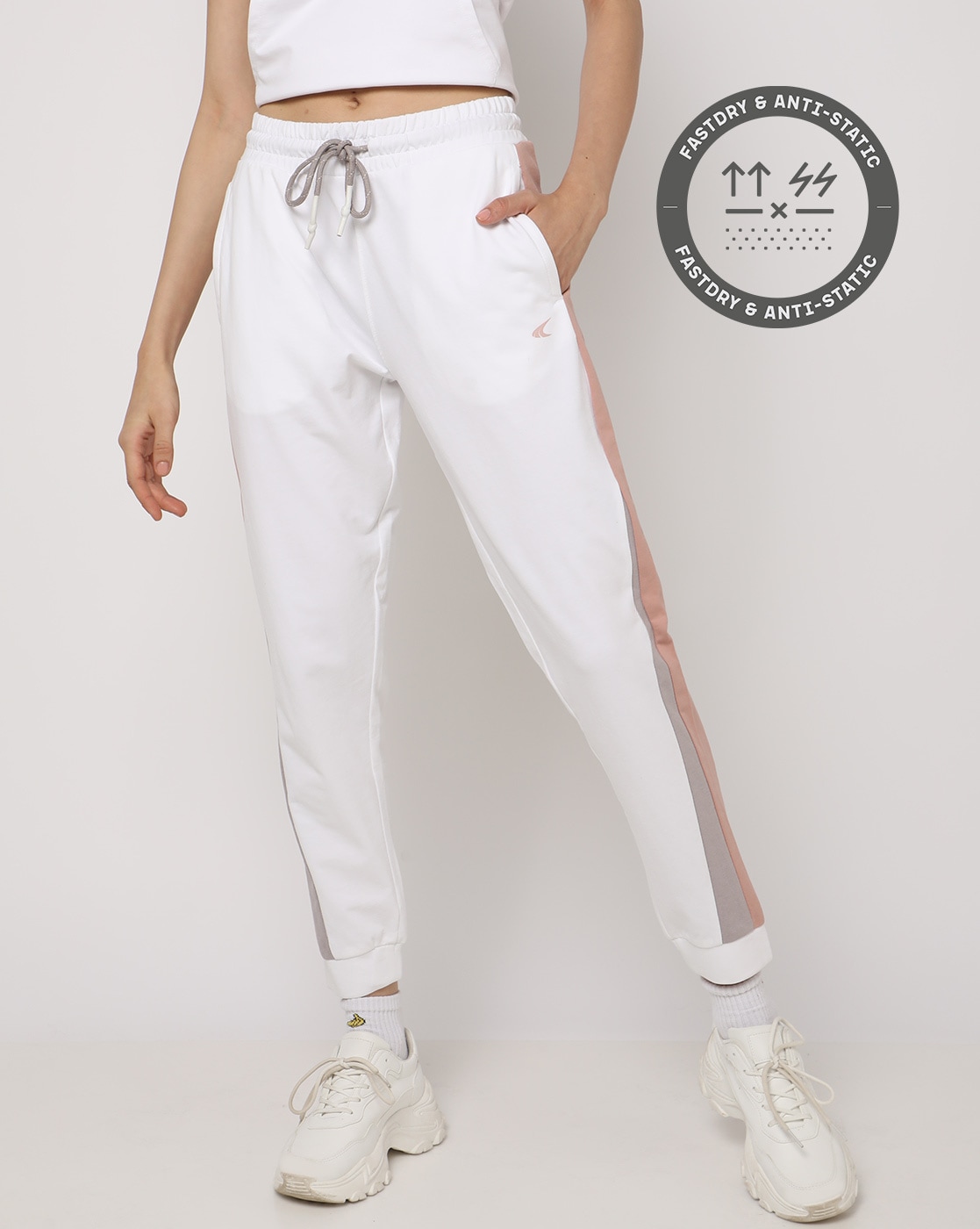 Ladies' White Track Pants