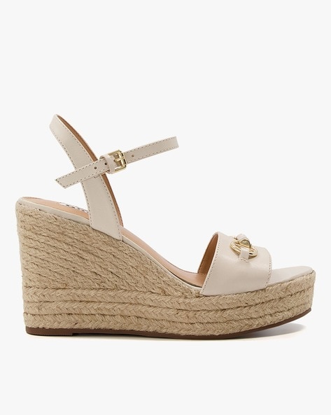 Dune store white wedges