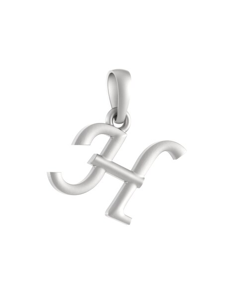 Girl's Sterling Silver Personalised Silver Script Initial Necklace –  Penelopetom