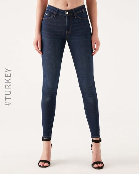 Mid-Rise Skinny Fit Jeans