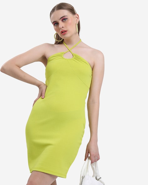 Amazon.com: Sexy Bodycon PVC Dress Latex Dress PU Patent Leather Shiny  Party Dress Slim Mini Dress,Fluorescence Green,XXL : Clothing, Shoes &  Jewelry