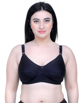 Non-Padded Underwired Full Figure Minimiser Bra in Black