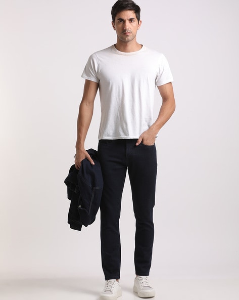 Light-Wash Slim Tapered Fit Jeans