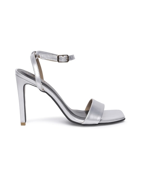 Buy Women Silver Party Slip Ons Online | SKU: 40-62-27-37-Metro Shoes