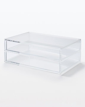 MUJI Acrylic Storage Large Case 2 Drawers