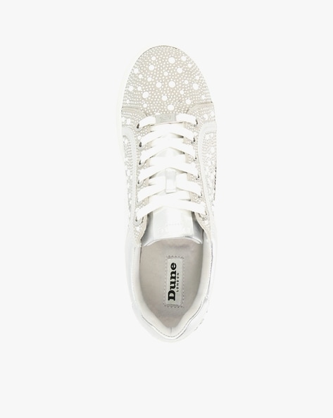 Buy Dune London White Evan Studded Lace Up Women Sneakers Online @ Tata  CLiQ Luxury