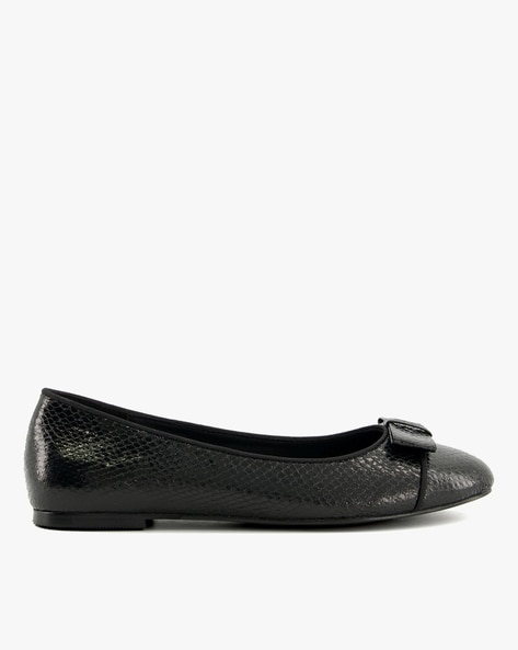 Dune London Haisley Reptilian Pattern Ballerinas