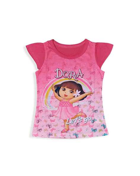 Buy HOPSCOTCH Dora Print A-line Dress Online | Ajio.com
