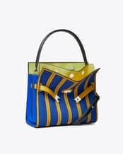 Lee Radziwill Large Canvas Panel Double Bag