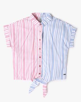 pepe jeans Naveda Striped Shirt with Waist Tie-Up-picture-36