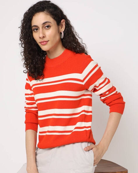 Striped Crew-Neck Top