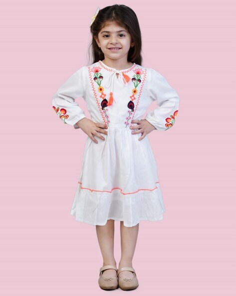 Buy White Dresses Frocks for Girls by BELLA MODA Online Ajio