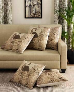 Pack of 5 Printed Square Cushion Covers 16"x 16"-image-48