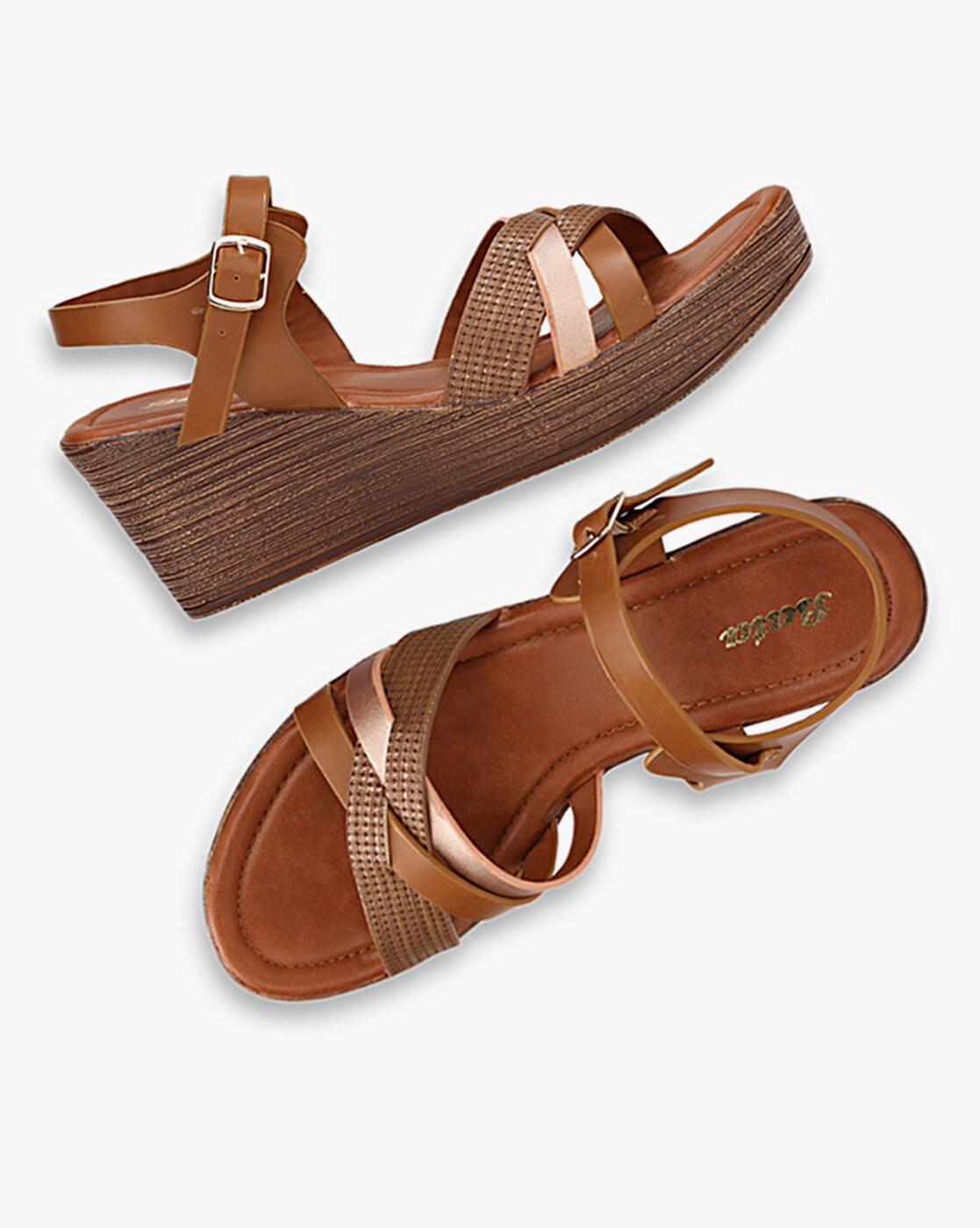 MIU MIU Brown Leather Wooden Wedge Sandals size IT40 | My good closet