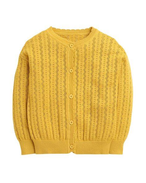 Striped Front Open Sweater