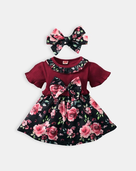 Buy Red Dresses Frocks for Girls by HOPSCOTCH Online Ajio