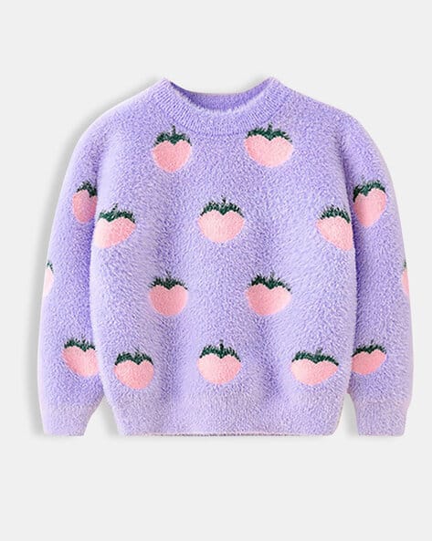 Novelty Print Round-Neck Pullover