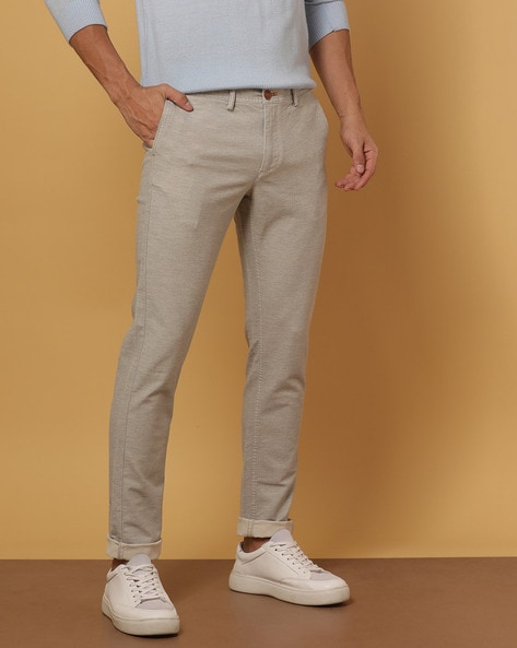 INDIAN TERRAIN Brooklyn Slim Fit Men Beige Trousers  Buy INDIAN TERRAIN  Brooklyn Slim Fit Men Beige Trousers Online at Best Prices in India   Flipkartcom