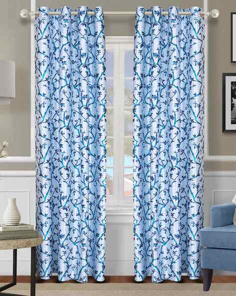 Blue Off White Curtains Accessories For Home Kitchen By Homely Romee Online Ajio Com