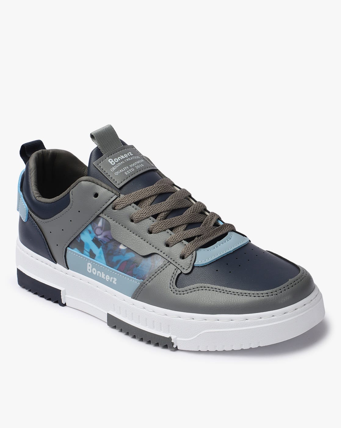 Buy Grey Sneakers for Men by BONKERZ Online